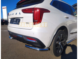 Защита заднего бампера  угловая d60 для Haval Jolion 2021-