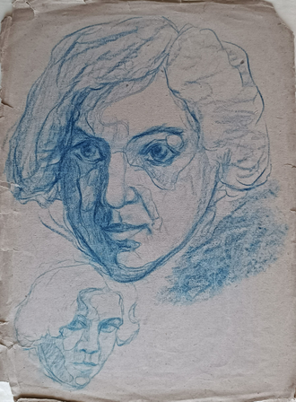 "Женский портрет" бумага карандаш 1910-е годы