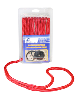 Плетеный швартовный конец Мореман, 12,7 мм x 7,5 м, красный