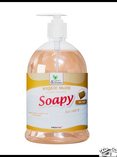 Жидкое хозяйственное мыло &quot;Soapy&quot; 1 л Clean&amp;Green