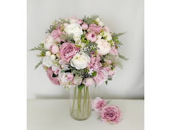 Композиция букет из искусственных цветов - Гарден  № СТВ01 - в стекле