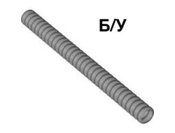 ! Б/У - Hose, Ribbed 7mm D. 11L / 8.8cm, Flat Silver (78c11 / 4617492) - Б/У