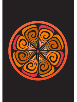 Постер «Апельсин оранжевый» из коллекции «Половинки».