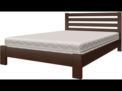 Кровать из массива сосны "Вероника" орех (Браво мебель)