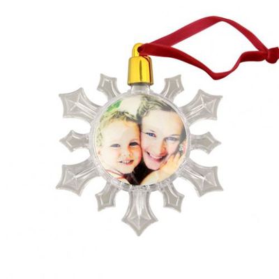 Снежинка-подвеска прозрачная под вставку. D100мм (D вставки 48мм)