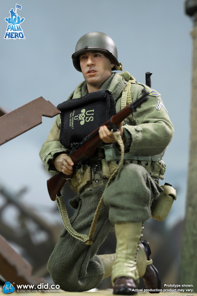 Рядовой Адриан Капарзо (Вин Дизель, "Спасти рядового Райана") - КОЛЛЕКЦИОННАЯ ФИГУРКА 1/12 scale Palm Hero Series WWII US 2nd Ranger Battalion Series 3 – Private Caparzo (XA80011) - DID