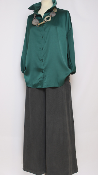 РУБАШКА БОХО "ШЁЛК  КЛАССИКА" синяя р.48,50,54, малахит р.48,50,52,54, фуксия р.48,50,52