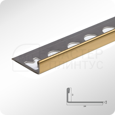Заказать L-профиль 12.5 мм из нержавеющей стали NEEXY PVS93-05 Золото зеркальное