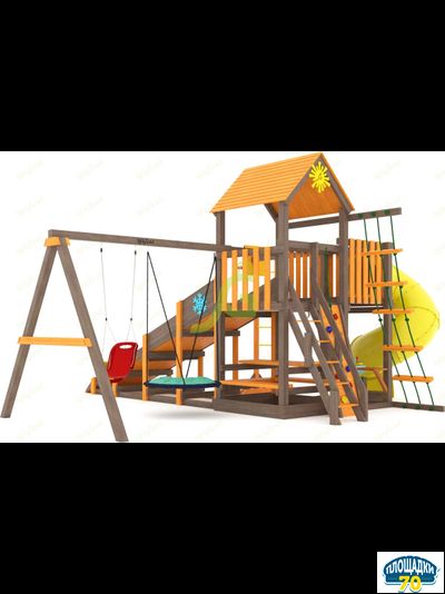 Всесезонная площадка IgraGrad С с балконом и трубой SF