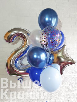 Сет "Лёд" (10 шариков + 1 цифра)