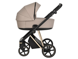 Коляска 3в1 Roan Sol Luxury Sesame/Gold (руч.Черная)
