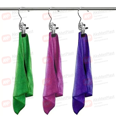 A021 Крючок-прищепка металлическая большая цвет: черный