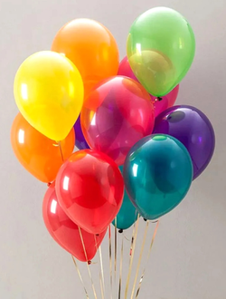 Воздушные шары 10 штук разноцветные