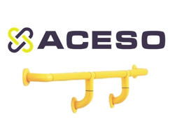 Сборные перила из алюминия с нейлоновым антибактериальным покрытием Диаметр трубы 35 мм. Цвет: белый, желтый