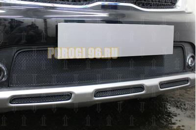 Защита радиатора KIA Rio X-Line 2017- (3 части) black низ