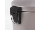Ведро-контейнер для мусора (урна) с педалью ЛАЙМА "Classic", 12 л, серое, матовое, металл, со съемным внутренним ведром, 604944
