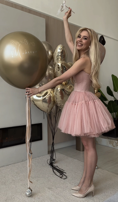 Шар хромированный с фамилиями 1 шт