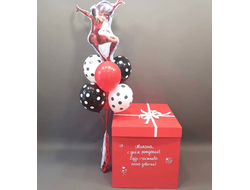 Коробка-сюрприз с шарами "Леди Баг"