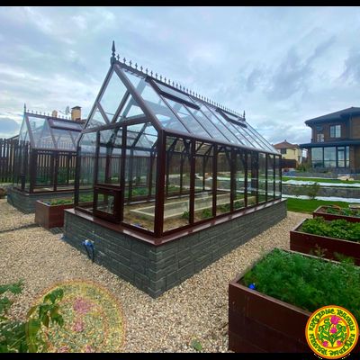 Базовая комплектация теплицы из стекла  и алюминия БРИТТОН размером 5000 x 2500 мм