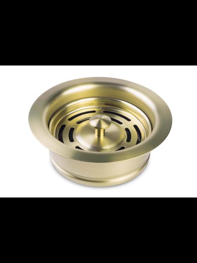 Комплект для измельчителя: фланец + кнопка в цвете "Светлое золото"