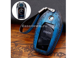 Синий чехол для интерактивного ключа bmw с дисплеем