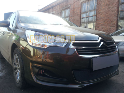 Защита радиатора Citroen C4 sedan 2013-2016 black