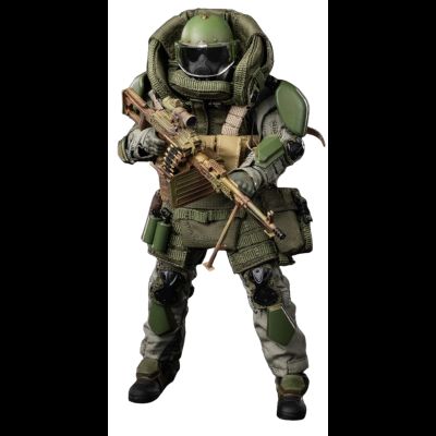 Российский пулеметчик со щитом - Коллекционная фигурка 1/12 SCALE Black Ops NO.2 (SA02) - HASUKI