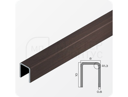 П-образный разделительный профиль из нержавеющей стали NEEXY PVS96-07 ANTB-D Антик браш темный