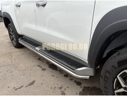 Защита штатного порога труба Папа Тюнинг d42 для CHANGAN Hunter Plus 2022-