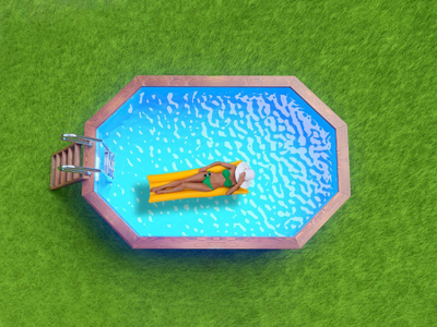 Деревянный бассейн "Вилюй" 350 х 250 х 115 см Кристалл