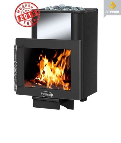 Купить печь для бани Везувий Русичъ Антрацит 22 Панорама 2016 в Казани