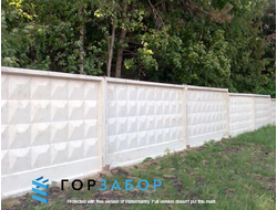 Установка забора из бетонных плит от завода производителя