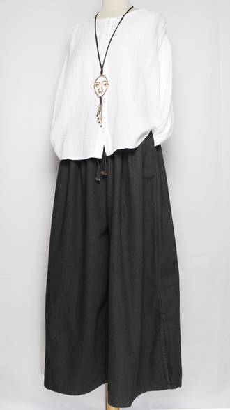 Рубашка Бохо "Муслин без ворота" белая р.50,56,58,60