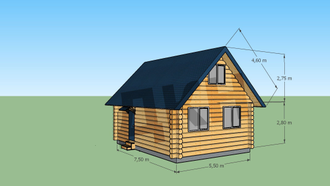 Дом 6 на 8 из бревна