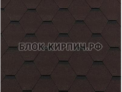 Гибкая черепица Roofshield премиум стандарт коричневый с оттенением