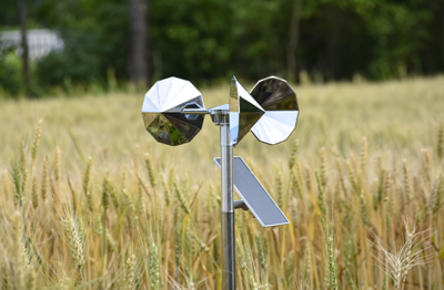 Отпугиватель для птиц зеркальный ветряной с солнечной панелью