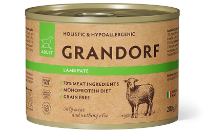Grandorf (Грандорф) влажный корм (консерва) для собак паштет из ягненка, 200 г