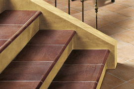 Укладка керамической плитки на лестницу