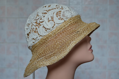 кружевная шляпа лето 2017 из коллекции модных шляп с кружевом Италии