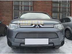 Защита радиатора Mitsubishi Outlander III 2012-2015 (2 части) chrome