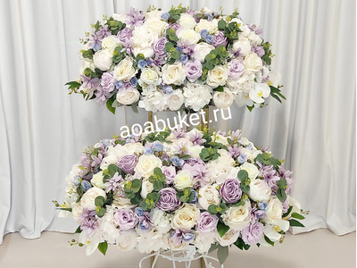 Комплект Композиция из искусственных цветов большая - Сиреневые облака № ОФ016к - купить в СПБ
