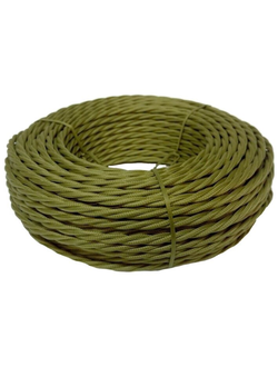 Провод витой в ретро стиле ПРВ 2х0.75 хаки