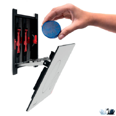 Унитаз с инсталляцией подвесной Creavit Free черный в комплекте с Alcadrain AM101/1120-4:1 RU M578-0001 с черной клавишей