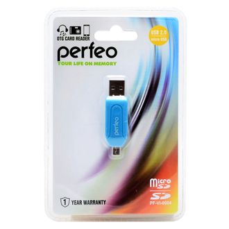 Картридер Perfeo Card Reader SD/MMC+Micro SD+MS+M2 + adapter with OTG PF-VI-O004