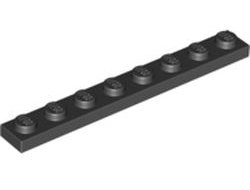 Plate 1 x 8, Black (3460 / 346026)