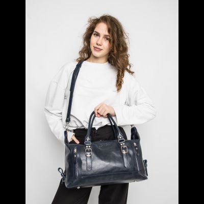 Кожаная дорожная сумка Ravenna Premium blue (арт. 4047-19)