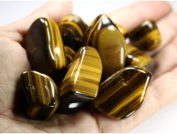 Тигровый глаз, галтовка в ассортименте (25-40 мм, вес: 12-18 г) №5494