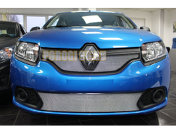 Защита радиатора Renault Sandero 2014-2018 chrome низ