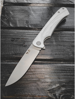 Складной нож Чиж плюс сталь К 110, рукоять G10, цвет белый