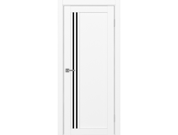 Межкомнатная дверь "Турин-555" белый снежный (стекло Lacobel)